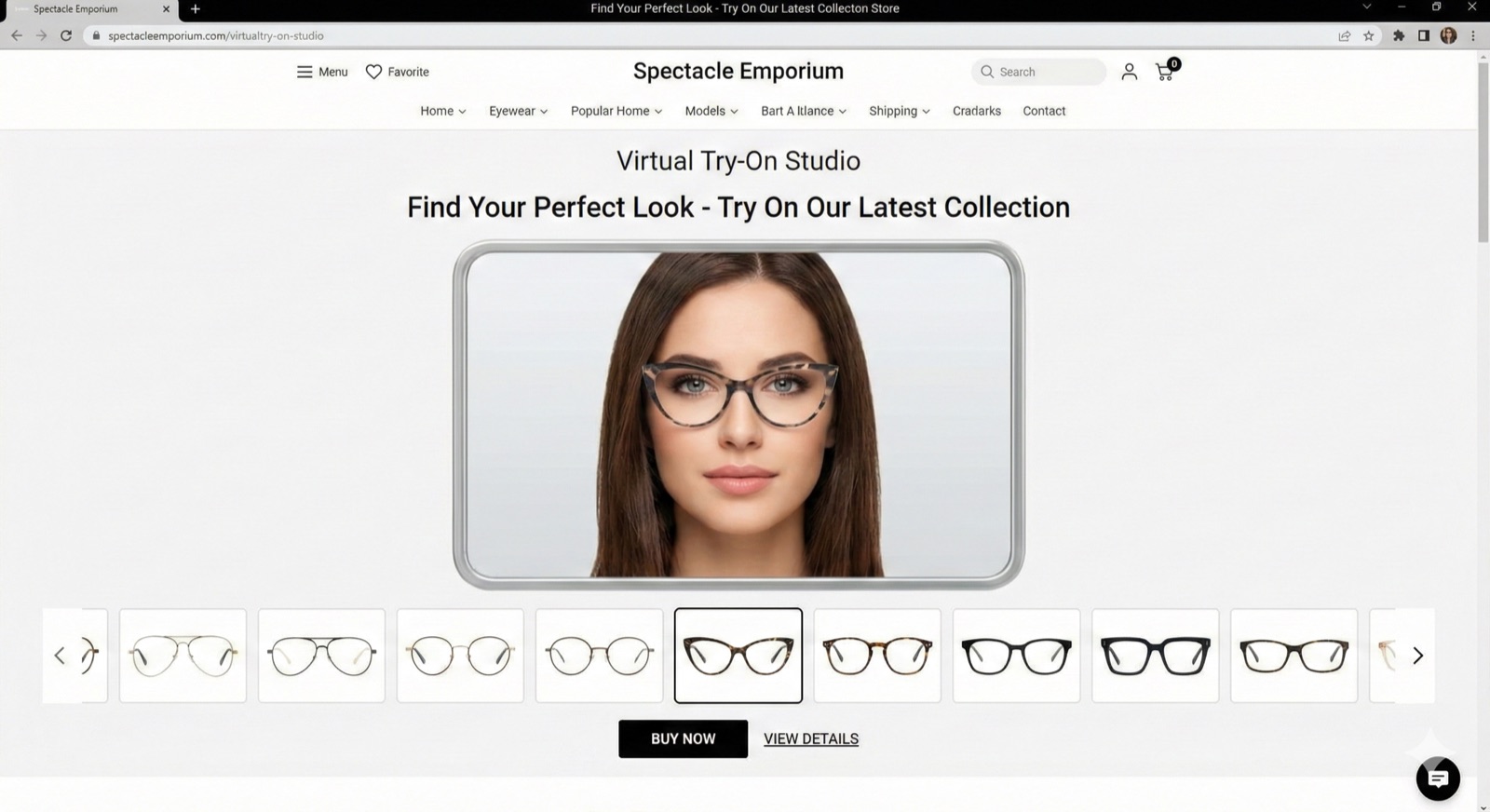 Screenshot der Virtual-Try-On-Anwendung 1